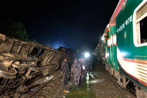 Bodies of 17 recovered after Bangladesh train crash that may have been due to disregarded red light